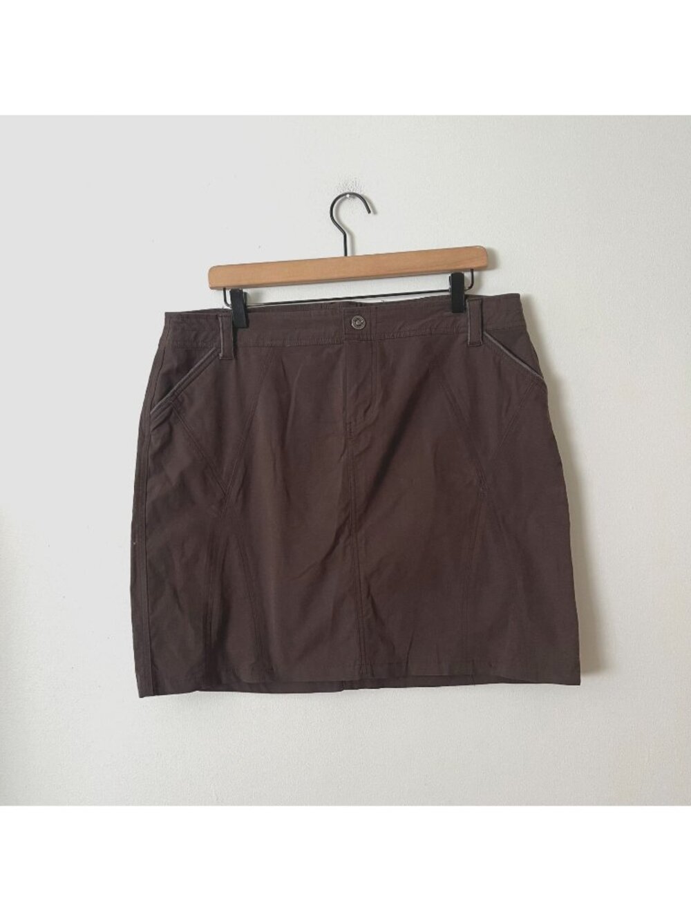 Kuhl Brown Stretch Canvas Mini Skirt Hiking Outdoor Women's Size 14